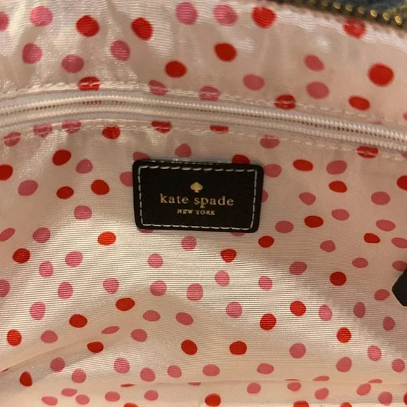 KATE SPADE NY LARGE HANDBAG WRISTLET PURSE BLACK LEATHER Gorgeous/Elegant - Picture 12 of 13